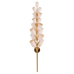 Lauren LED-Leuchte groß, 67 "H, handgefertigt aus Messing, Bronze oder Nickel