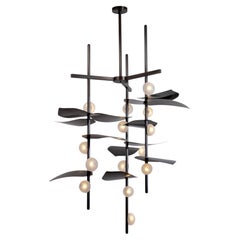 Sofia Config 2, Mouth Blown Glass LED, Handmade Brass, Bronze or Nickel