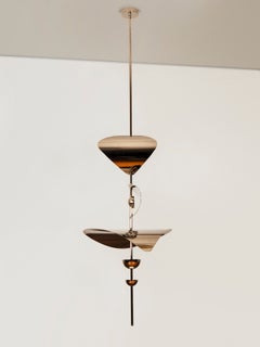 Bonnie Config 1 Lustre sculptural contemporain à LED de très grande taille sur mesure