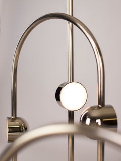 Dia Contemporary LED Floorlamp, Solid Brass, Handmade/finished, Art, Sculpture