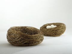 Sillón «Nido Modern», diseñado por Andrea Salvetti para Dilmos, en aluminio dorado anodizado
