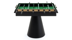 Mesa de futbolín moderna de metal y teca, para interior y exterior, fabricada en Italia