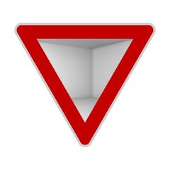 Modern Handcrafted Mirror by Davide Medri for Dilmos, Road Signs Silhoutte
