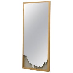 Specchio a figura intera in edizione limitata moderna di Ron Gilad per Dilmos, con cornice in legno