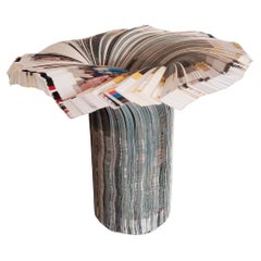 Modern Limited Edition Paper Sculptural Vase Daniele Papuli Dilmos Black White