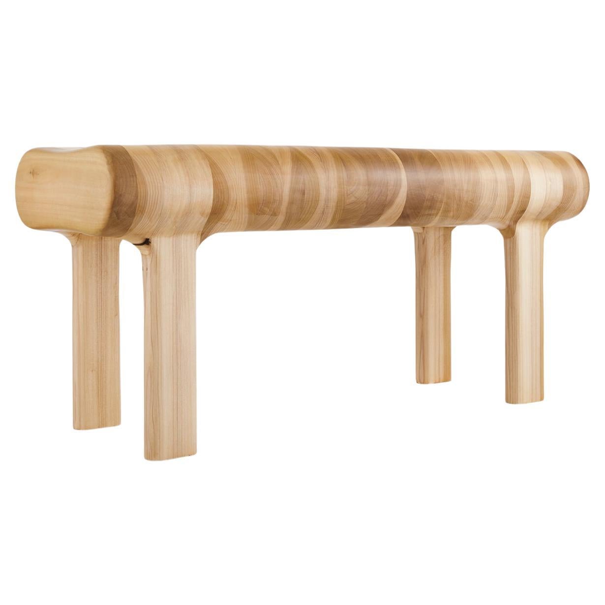 Contemporary Wood Laminated Bench
