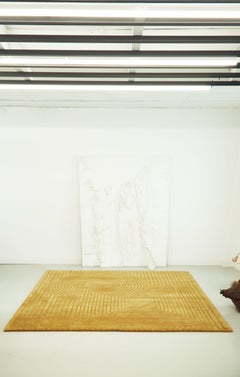 Contemporary Sculptural Hand-Tufted Carved Geometric Rug in Wool by Jt. Pfeiffer