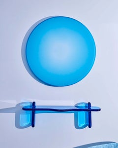 Halo Epoxy Resin Modern Wall Sculpture Decor in Gradient Sky Blue by Facture
