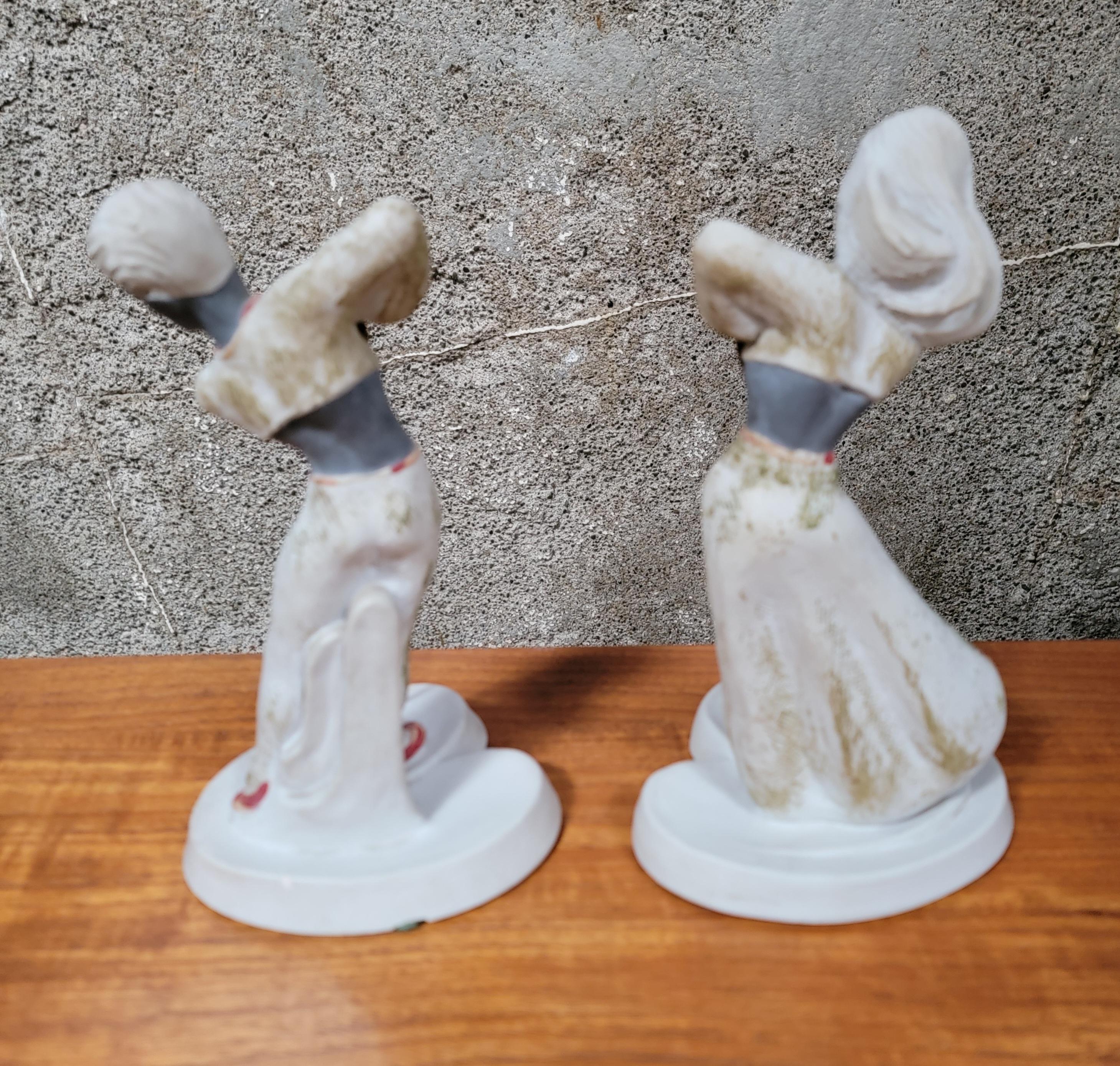 Cast Dancing Figures by Devonware Circa. 1950's For Sale