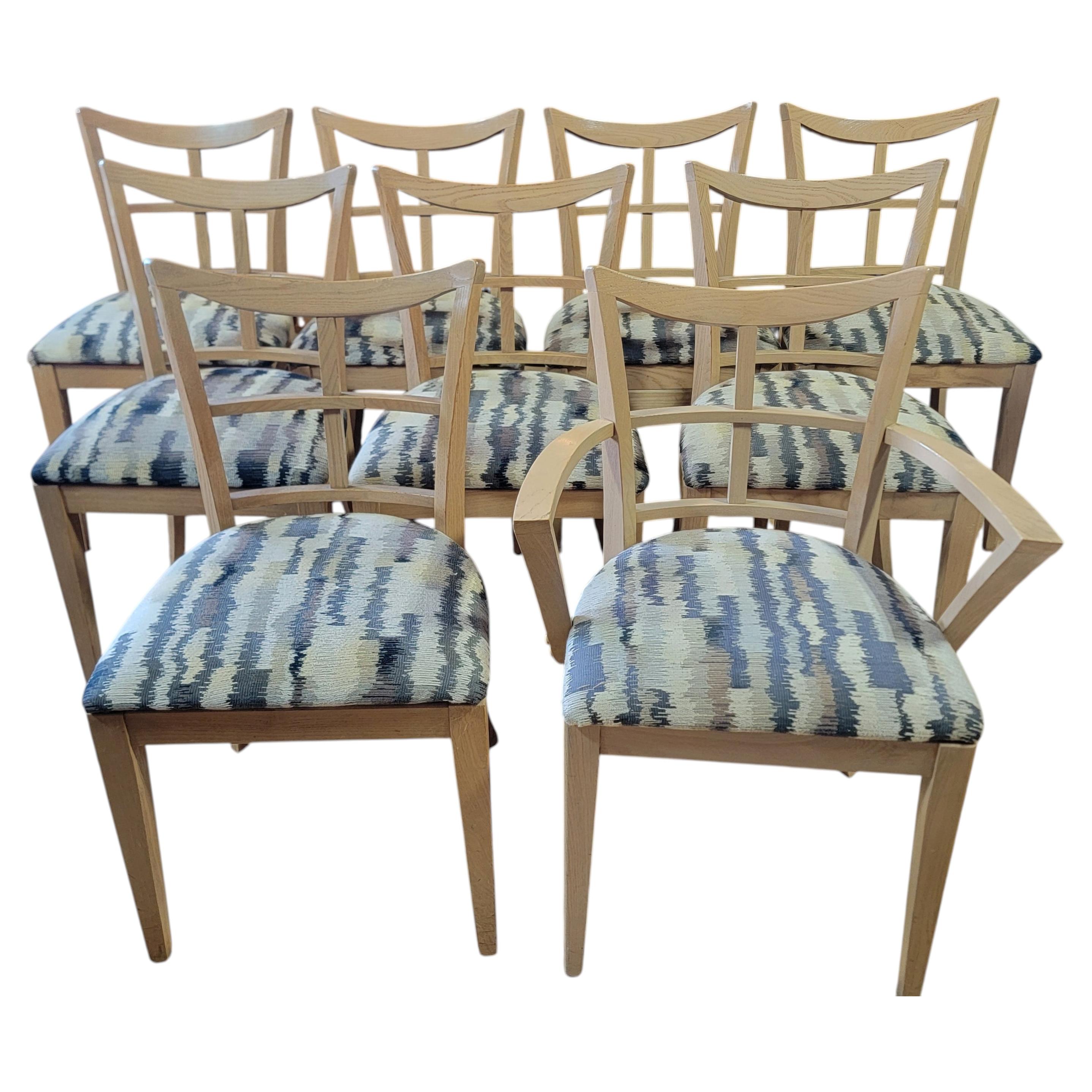 Paul Frankl Dining Chairs Set 9 plus 1 For Sale