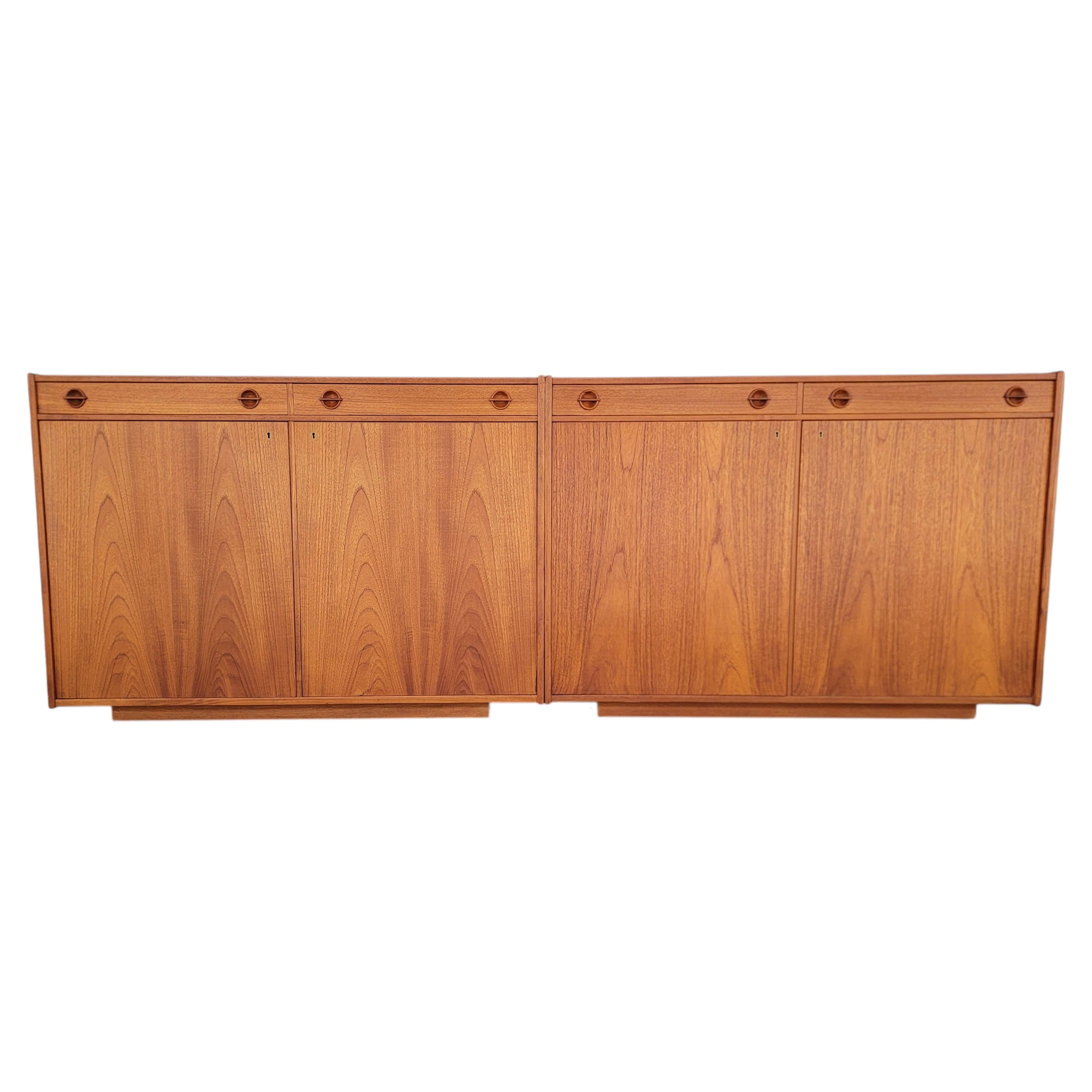 Scandinavian Modern Teak Credenzas by Tage Olofsson A pair For Sale