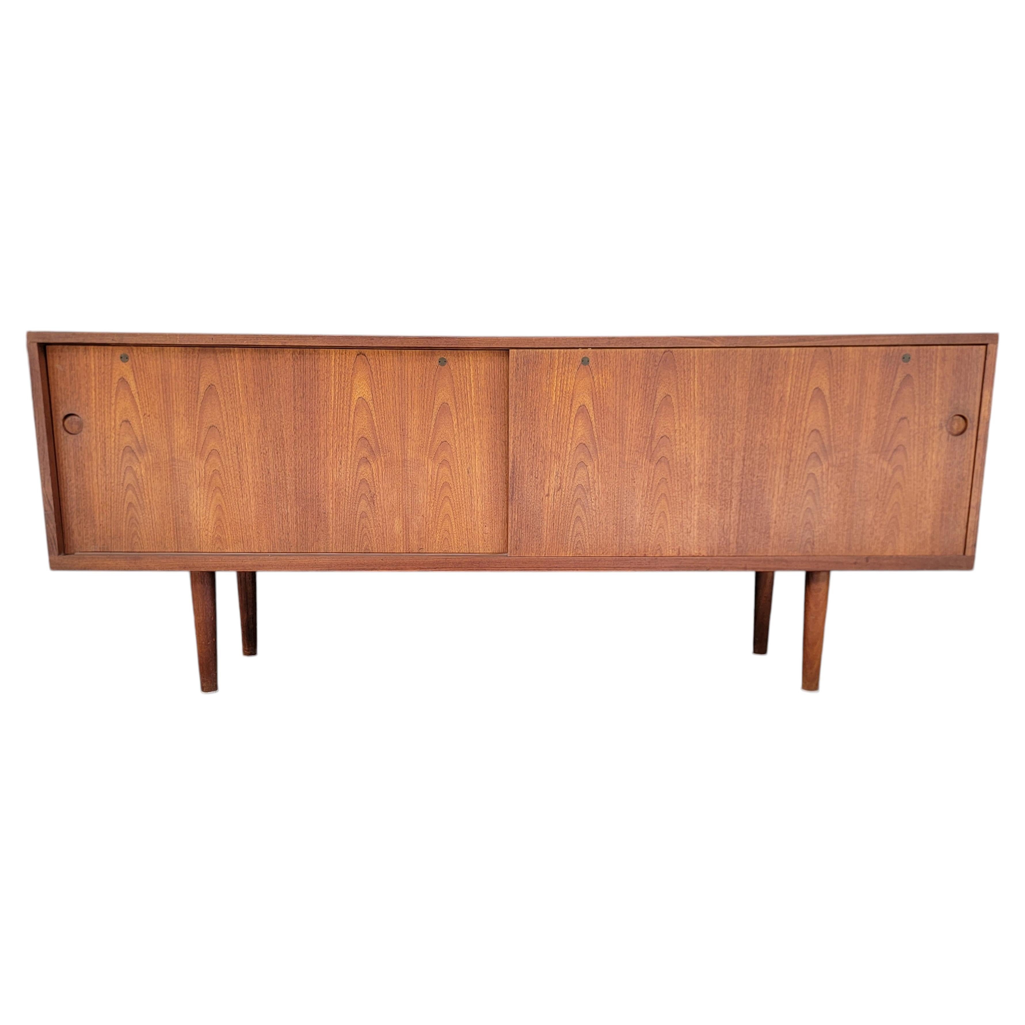 Hans Wegner RY-26 Teak Danish Modern Credenza with Sliding Doors For Sale