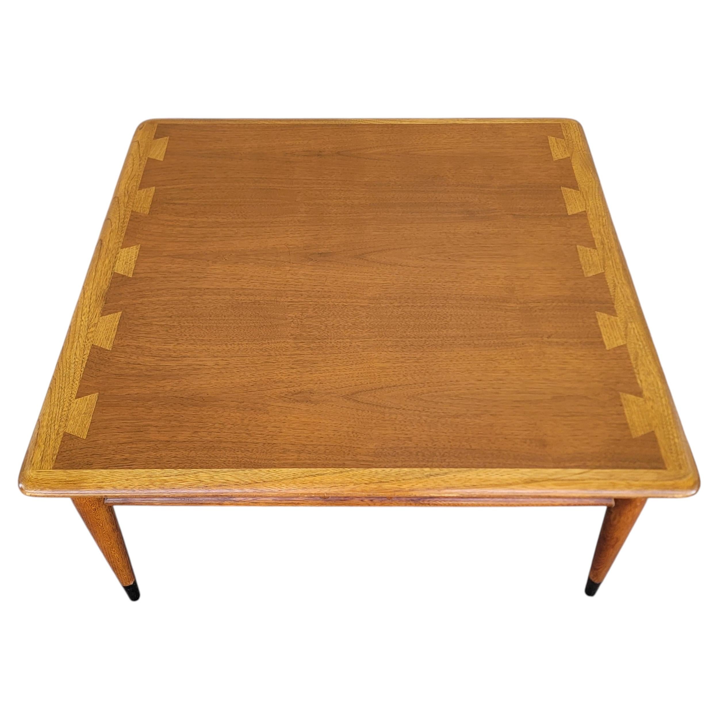 Lane Acclaim Mid-Century Modern Square Coffee Table For Sale