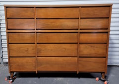 Mid-Century Modern 15 Drawer Dresser by Stanley Furniture