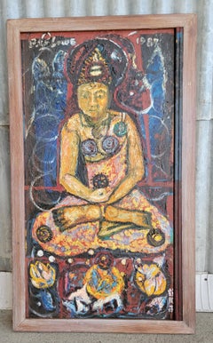 Peter Lowe Expressionist Buddha Painting