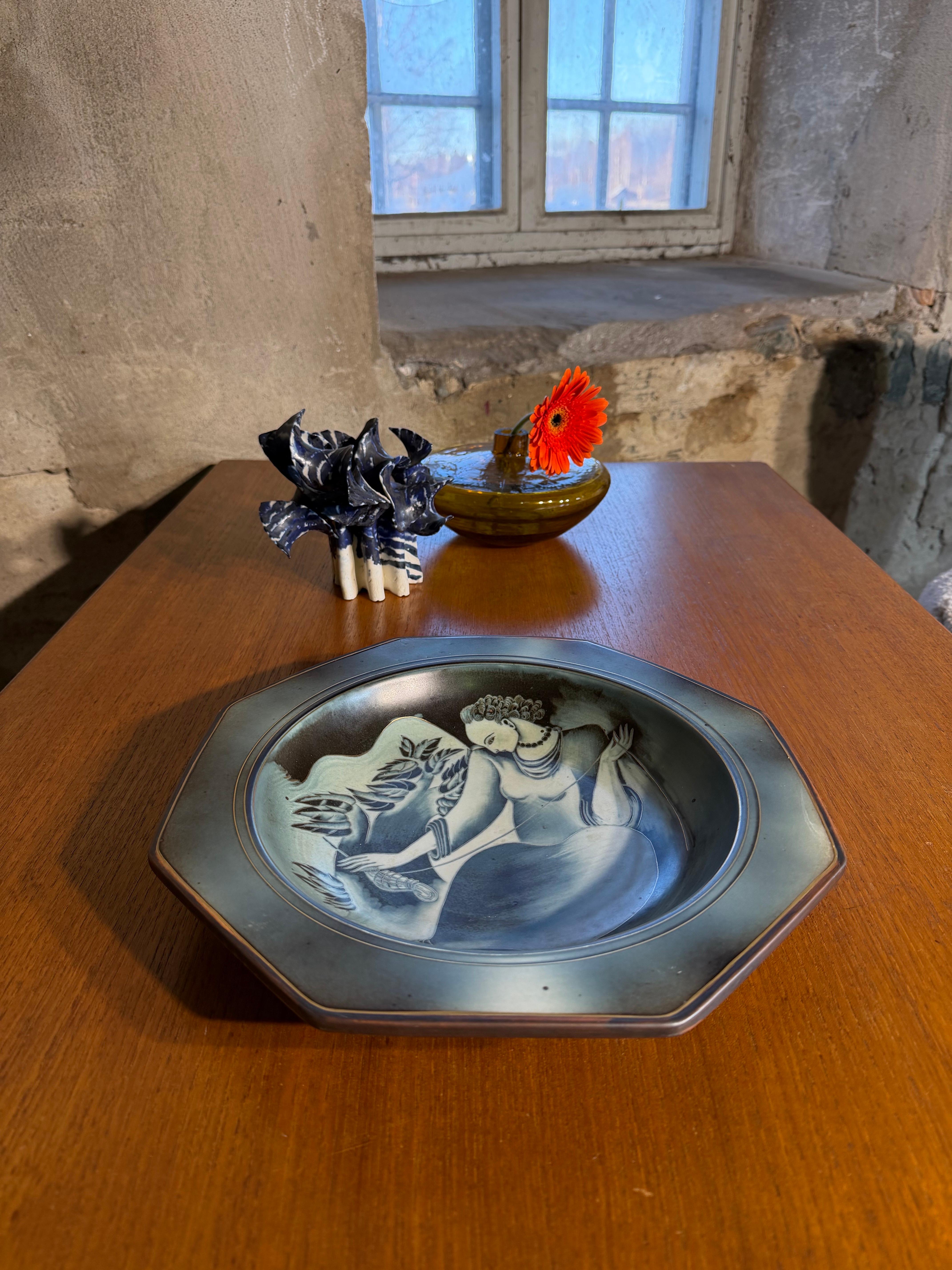 Lovely Bowl Flambé-technique - Gunnar Nylund Rörstrand - Mid-20th Century Design For Sale 1