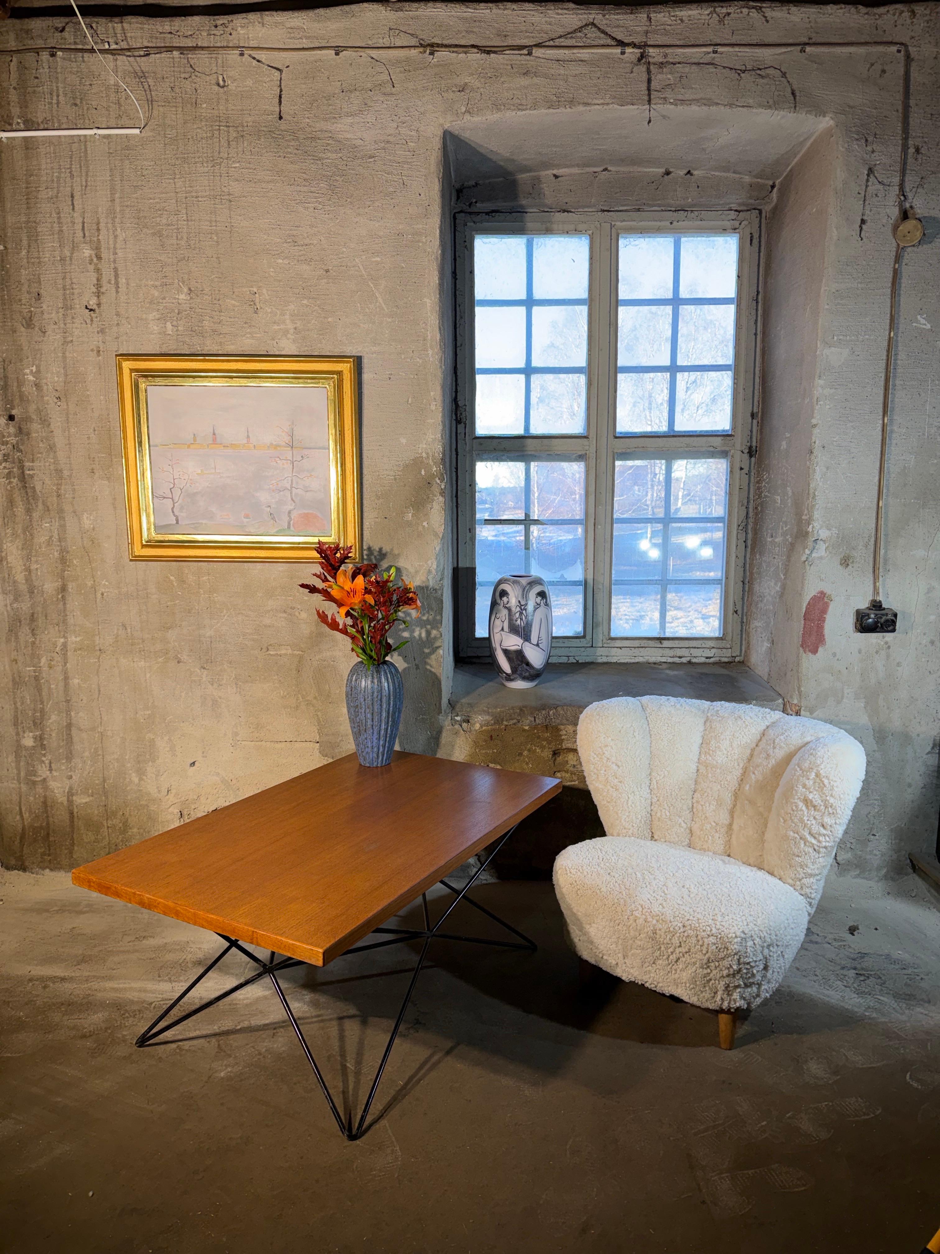 Vaso in ceramica a macchie blu - 