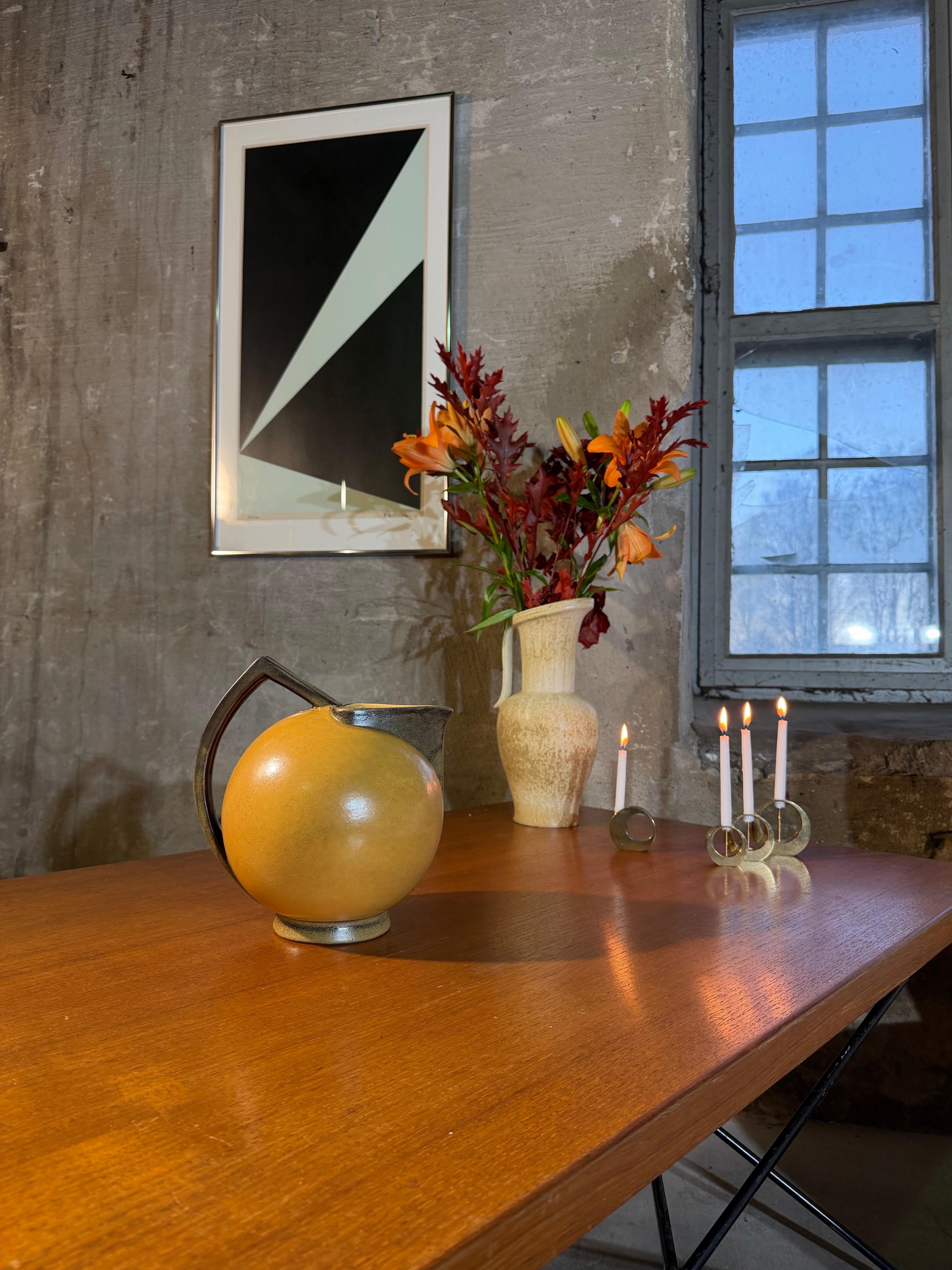 Ravissant pichet céramique Ewald Dahlskog des années 1930, Bo Fajans, Suède en vente 2