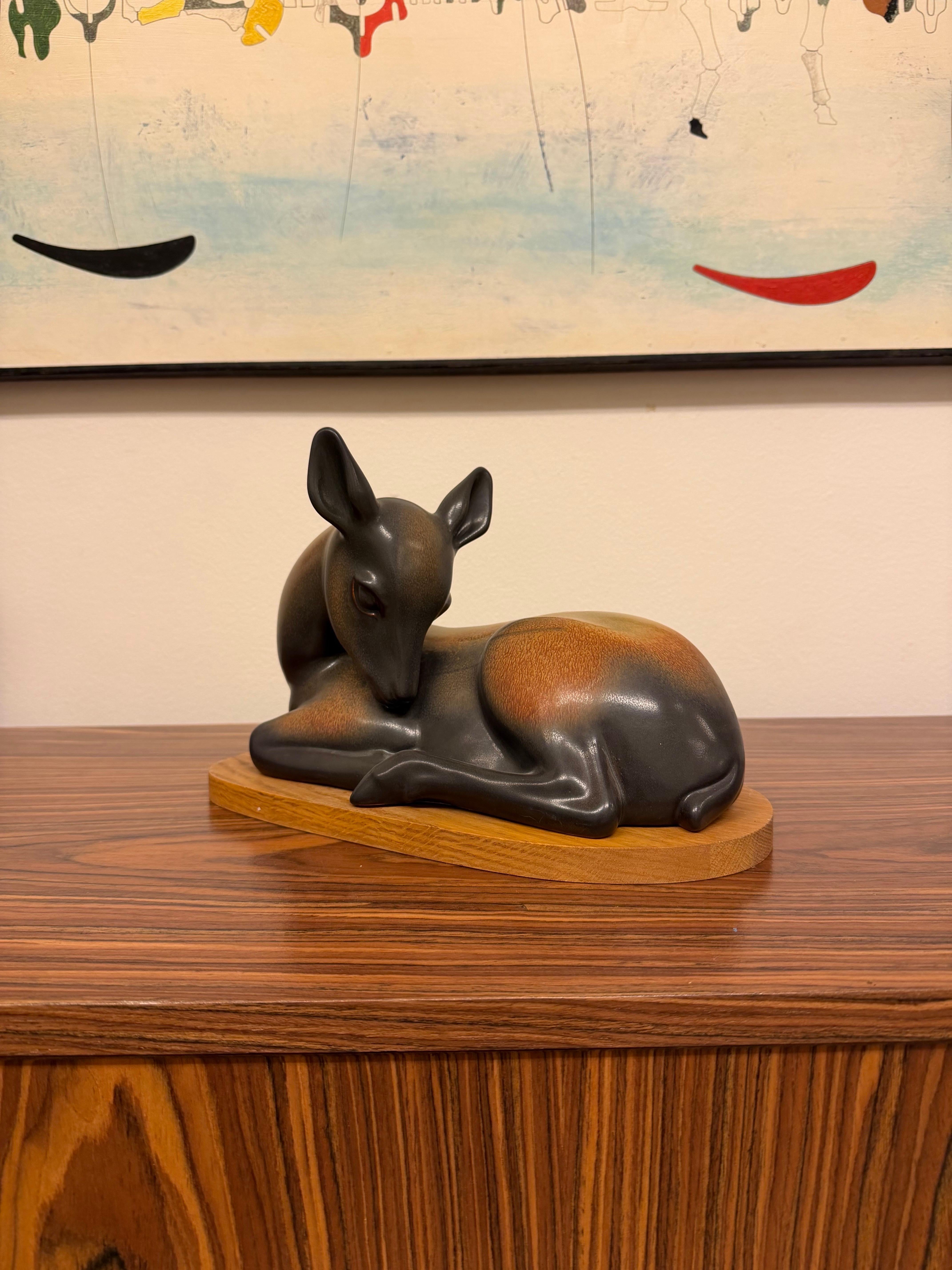 Grès Figurine en céramique Singe, Gunnar Nylund, Rörstrand, années 1950-1960 Glaçure agréable en vente