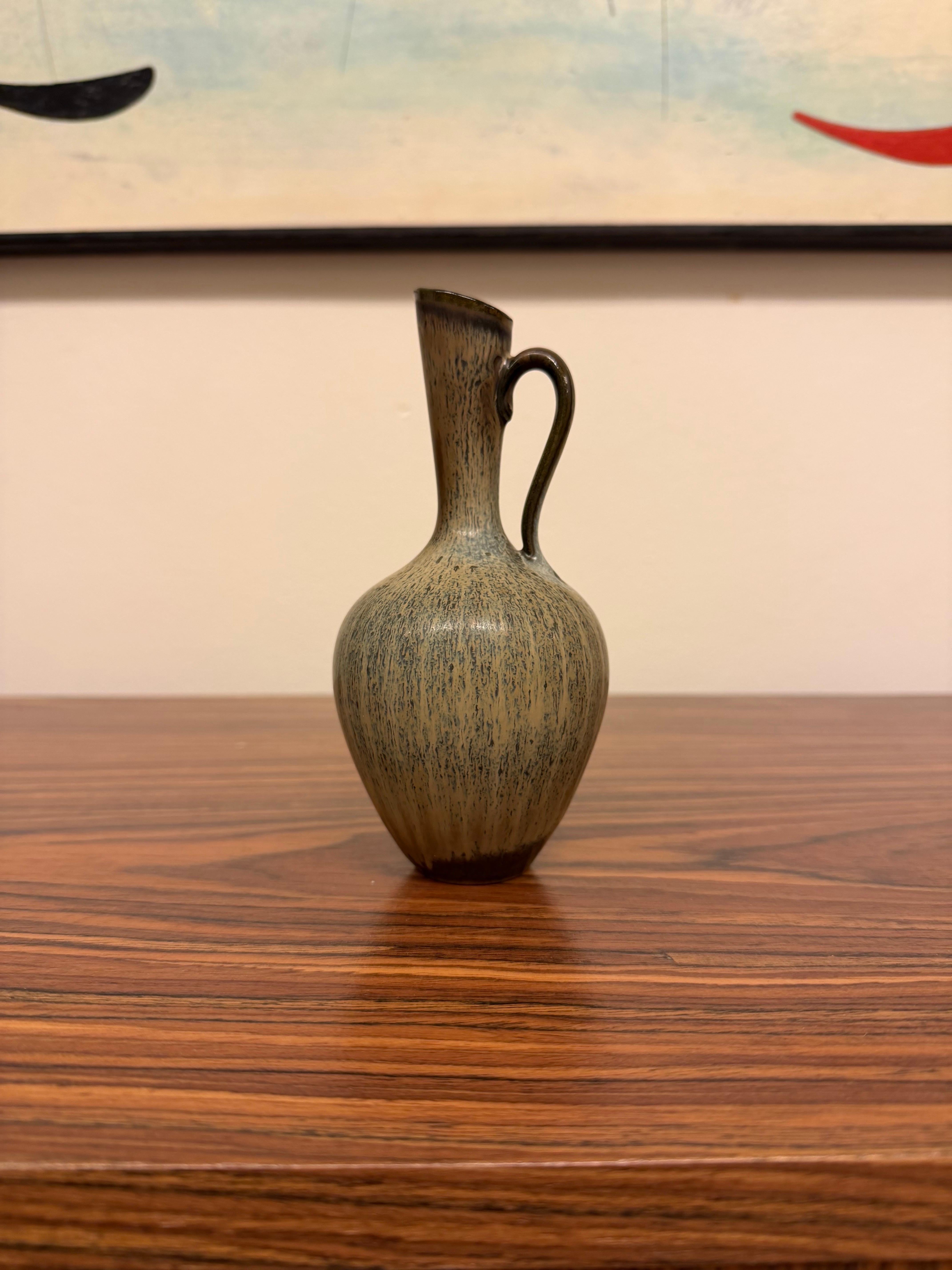 Vaso in ceramica grigio maculato - Gunnar Nylund - Rörstrand - Metà del XX secolo in vendita 1