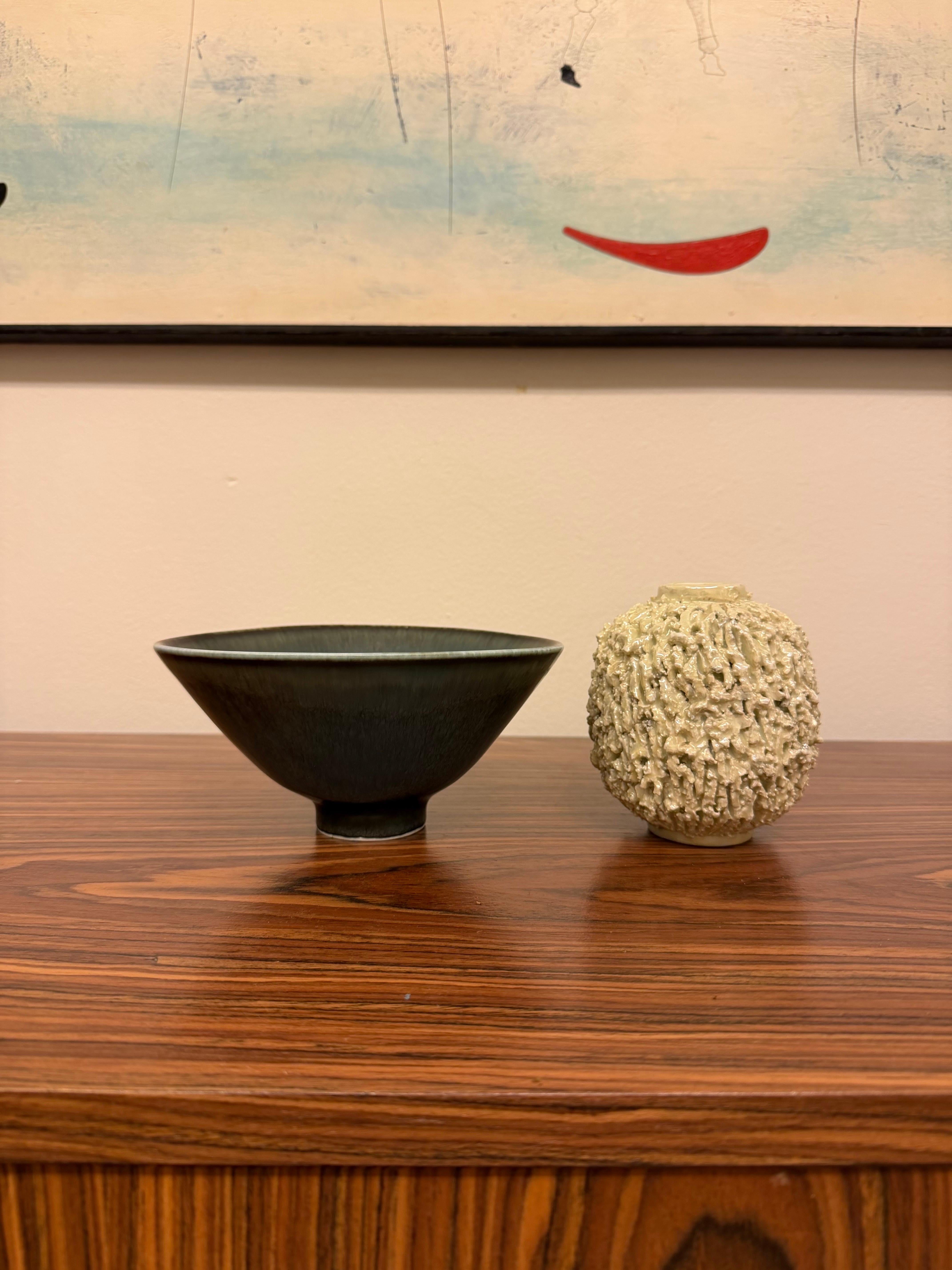 Blaue Keramikschüssel - Carl-Harry Stålhane - Rörstrand  Mitte des 20. Jahrhunderts im Angebot 1