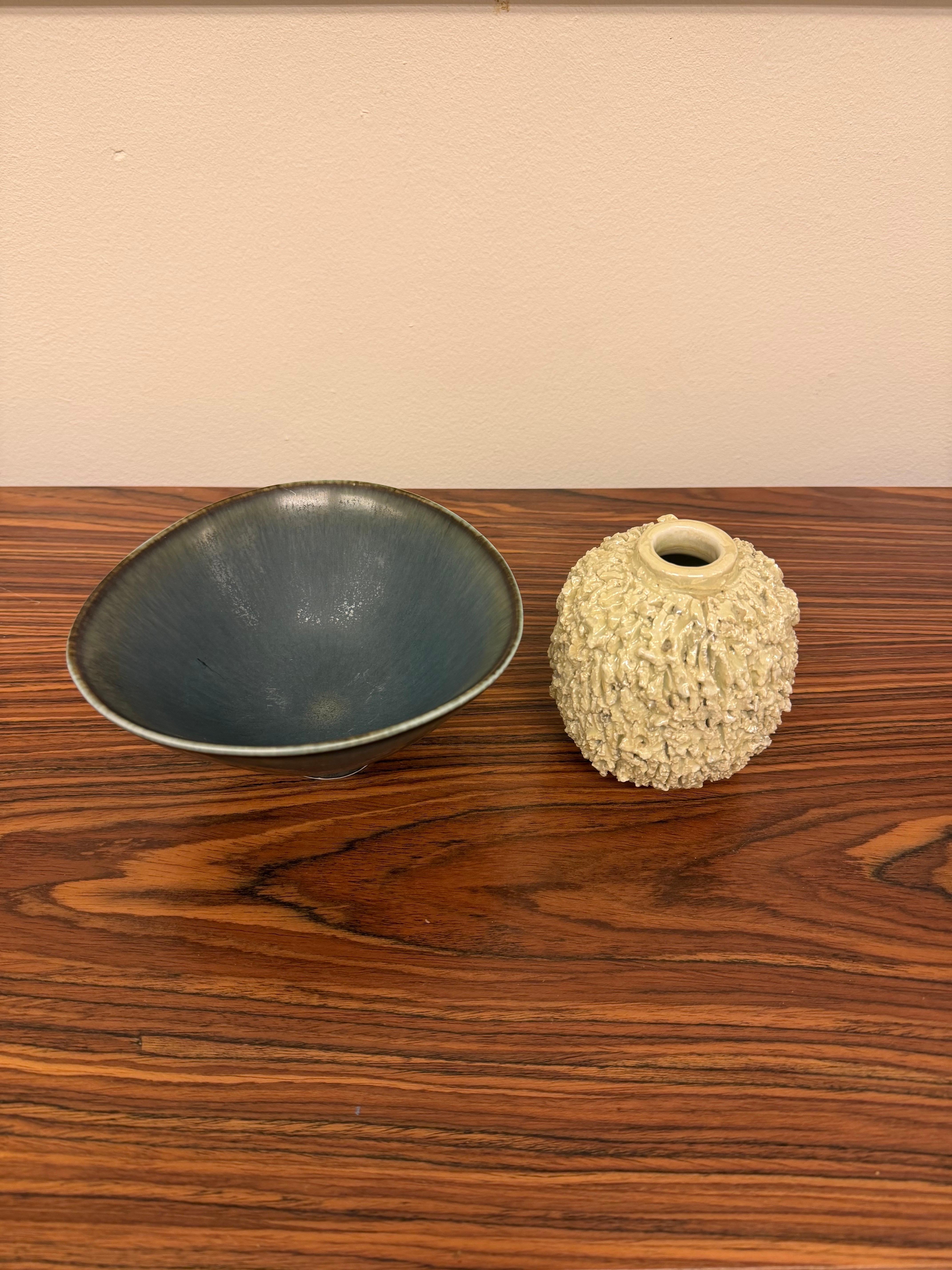 Blaue Keramikschüssel - Carl-Harry Stålhane - Rörstrand  Mitte des 20. Jahrhunderts im Angebot 2