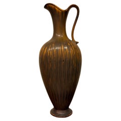 Lovely Large Brown Ceramic Vase, Gunnar Nylund, Rörstrand