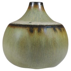 Unique Gray Stoneware Vase, Carl-Harry Stålhane, Rörstrand, Mid Century Vintage