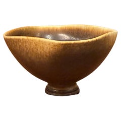 Miniature Brown Ceramic Bowl, Berndt Friberg, Gustavsberg - 1977