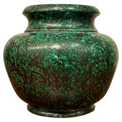 Grüne Vase mit Dekor, Wilhelm Kåge Gustavsberg, 1930er Jahre