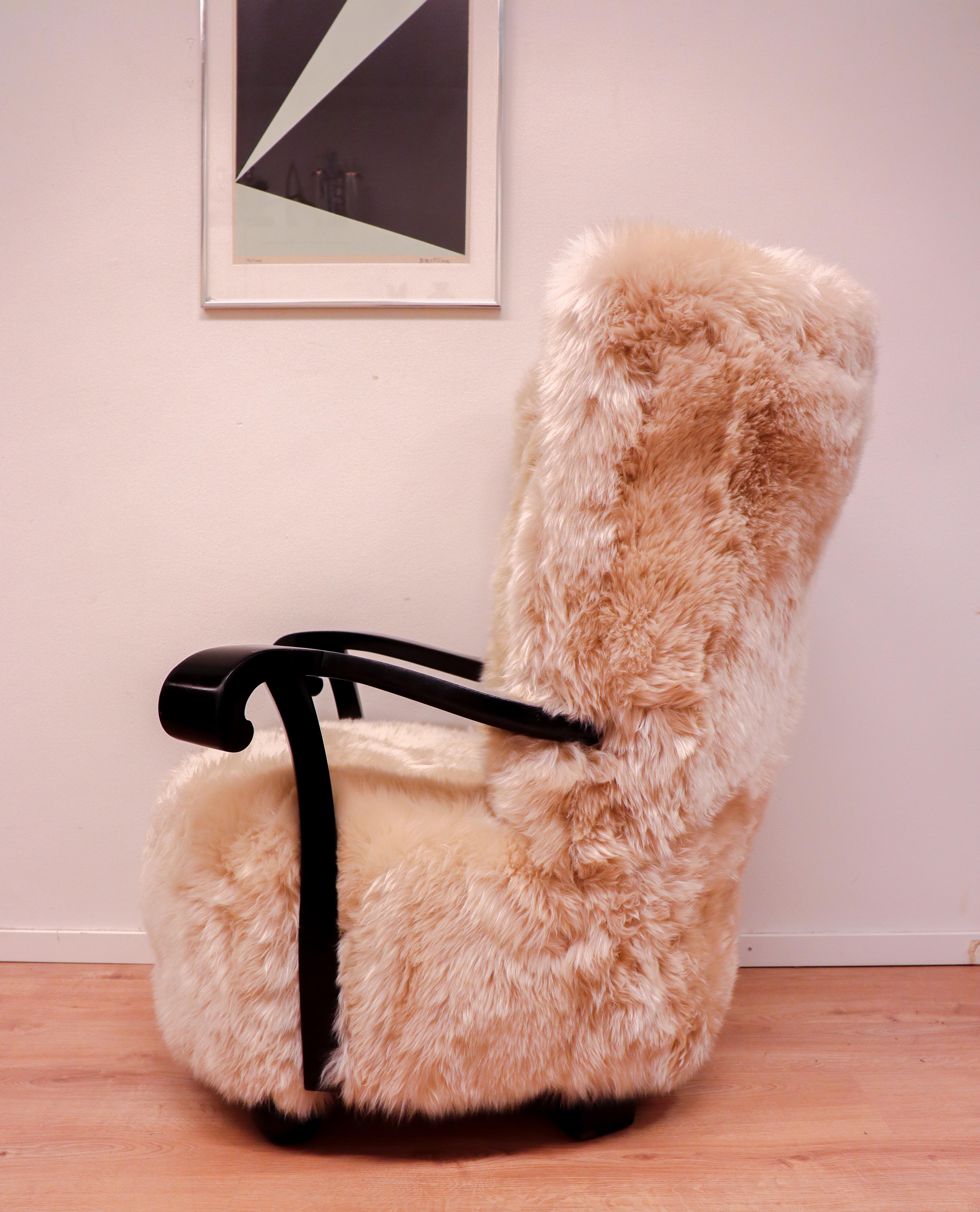 Chaise longue - Art déco - Sven Staaf & Staaf, Suède 1935  - Peau de mouton en vente 3