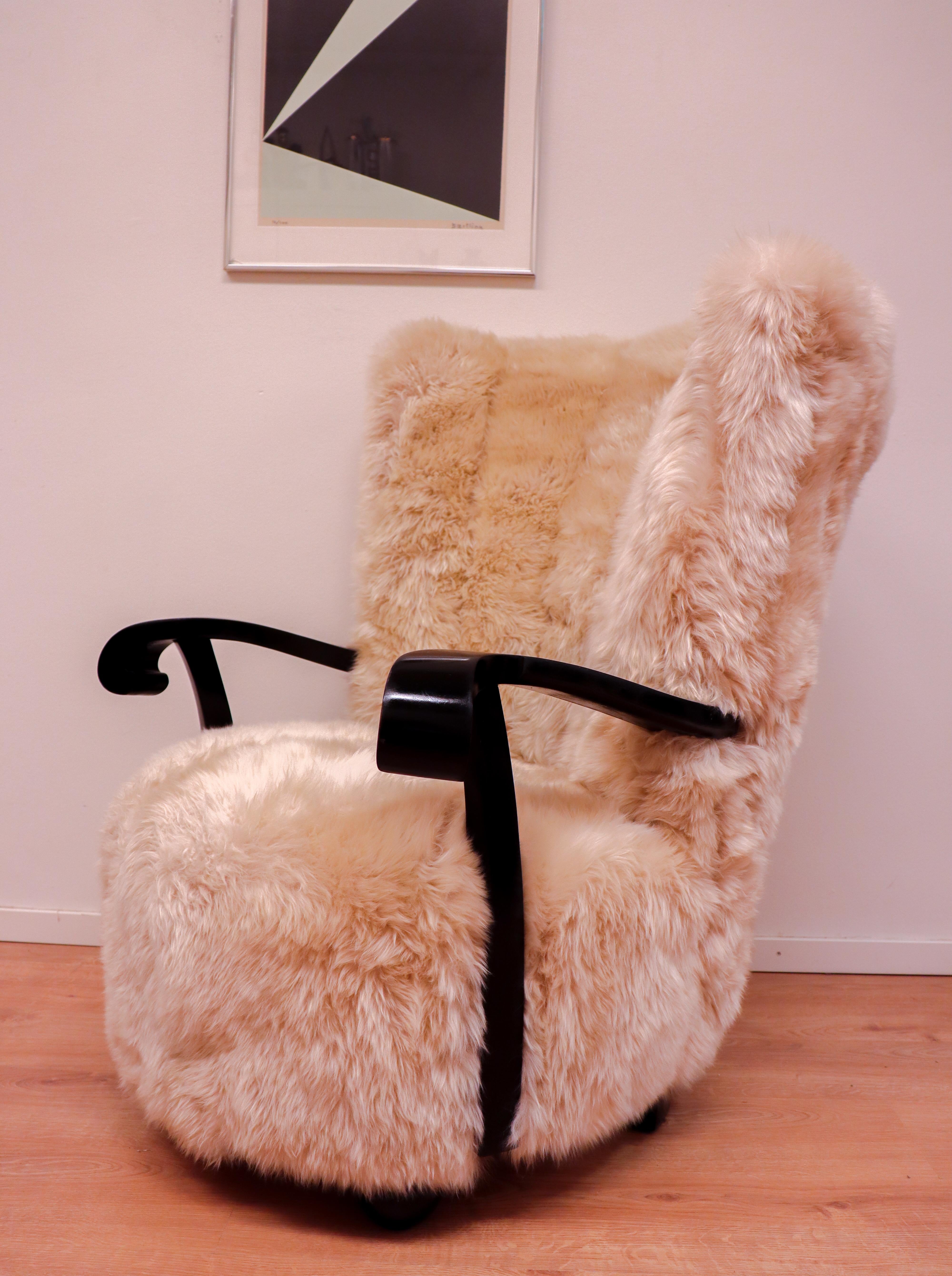 Chaise longue - Art déco - Sven Staaf & Staaf, Suède 1935  - Peau de mouton en vente 1