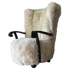 Lounge Chair - Art Deco - Sven Staaf & Almgren, Sweden 1935  - Sheepskin