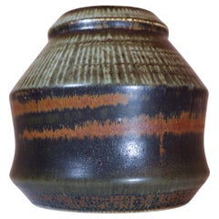 Brown Ceramic Vase - Carl-Harry Stålhane - Rörstrand - Mid 20th Century