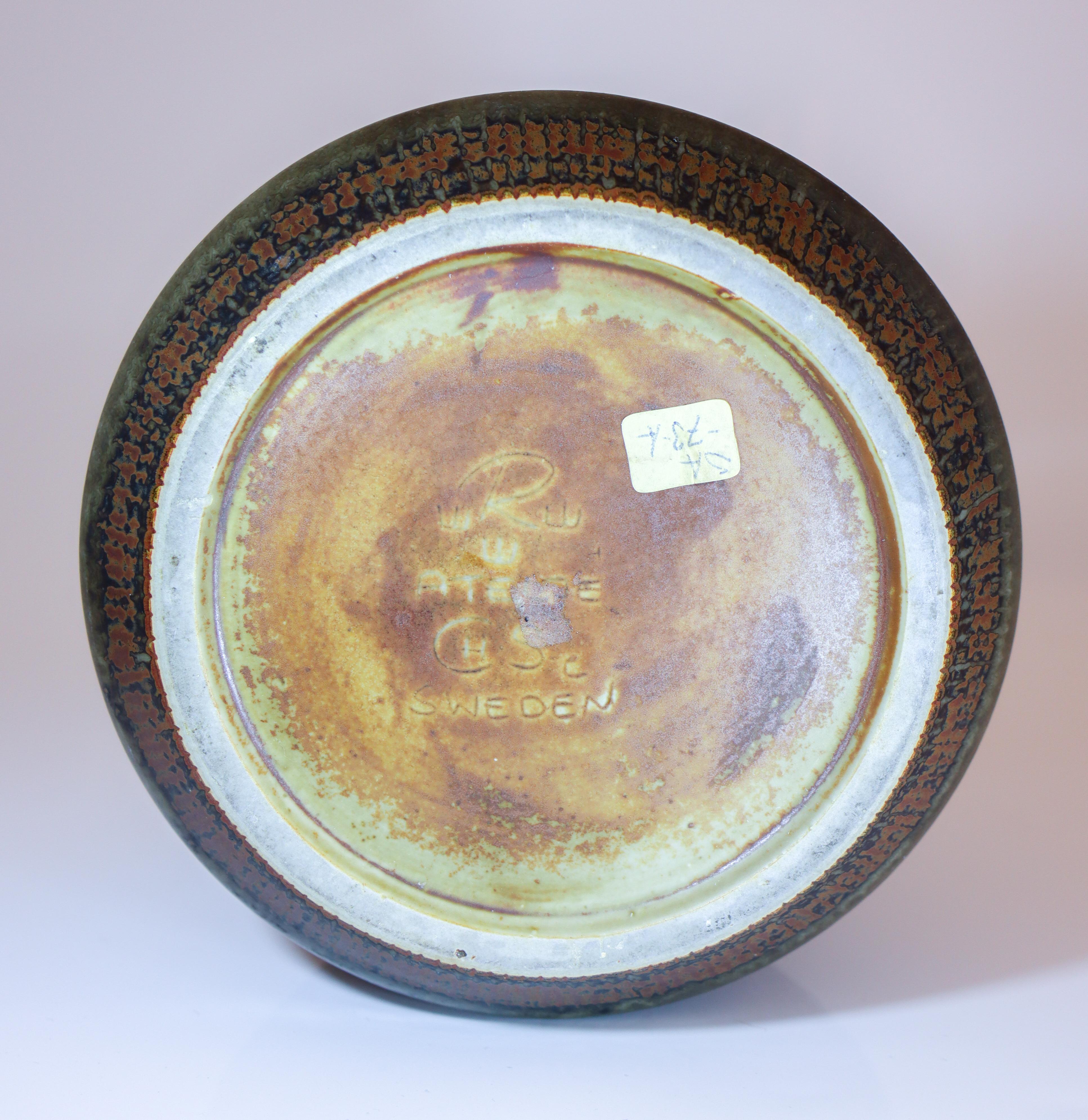 Vaso in ceramica marrone - Carl-Harry Stålhane - Rörstrand - Metà del XX secolo in vendita 1
