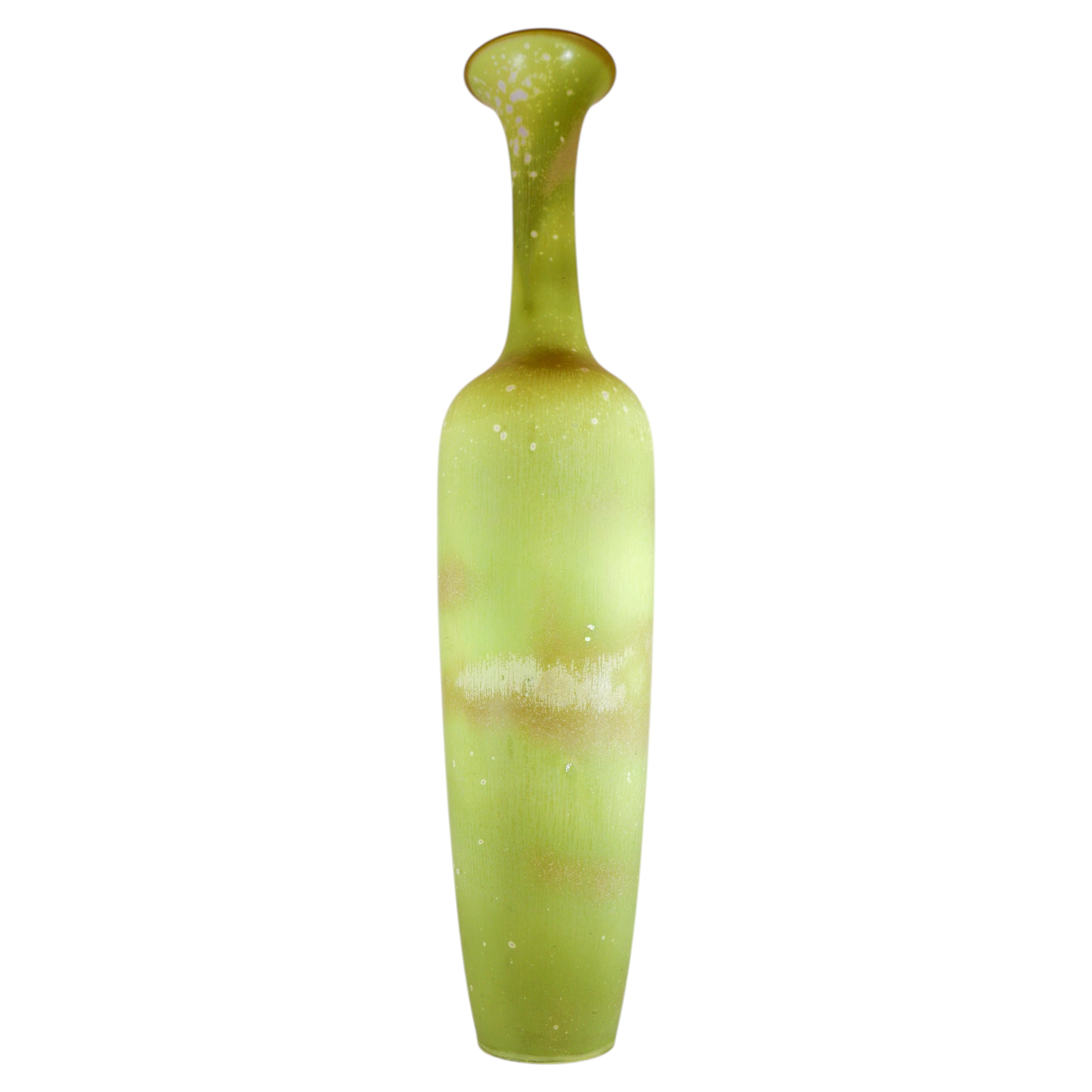 Large Green Ceramic Vase Gunnar Nylund, Rörstrand, Scandinavian Midcentury For Sale