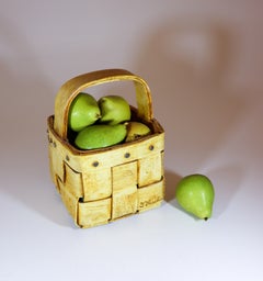 Basket with pears - Ingrid Herrlin - Ceramics - Sweden - Late 20th Century
