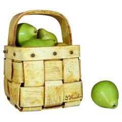 Basket with pears - Ingrid Herrlin - Ceramics - Sweden - Late 20th Century