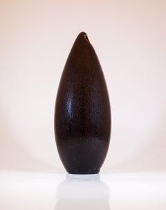 Stig Lindberg Pottery - Purple "Gnurgla" Stoneware Vase - Gustavsberg Studio