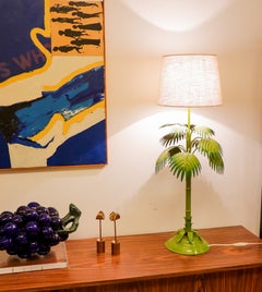 Large Table Lamp - Green Palm Tree - Nordiska Kompaniet, Sweden