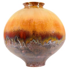 Isak Isaksson Large Vase with Lovely Crystalline Glaze - Contemporary Artist