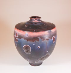Isak Isaksson Stunning Vase with Lovely Crystalline Glaze - Contemporary Artist
