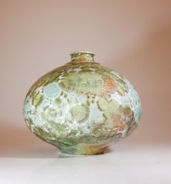 Isak Isaksson Multicolored Vase Lovely Crystalline Glaze - Contemporary Artist