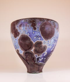 Isak Isaksson Purple Vase Lovely Crystalline Glaze - Contemporary Artist
