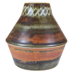 Vaso in ceramica marrone - Carl-Harry Stålhane - Rörstrand Atelier Midcentury Modern