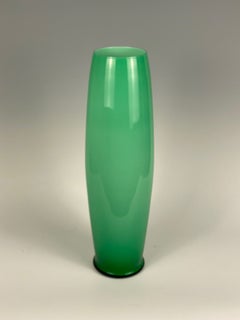 Mid-Century Modern Jade Green Murano Glass Vase, Italy, 1960