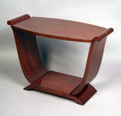 Art Deco Side Table in Mahogany, U-Shaped Design, France, Circa 1930
