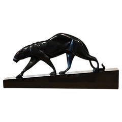 Art Deco Bronze Sculpture "La Panthère" by Maurice Prost, French, 1930