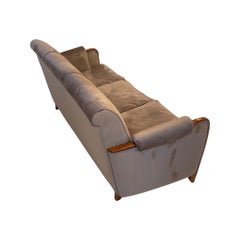 Elegant French Art Deco three-seat sofa attributed to Alfred Porteneuve
