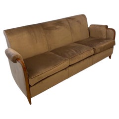 Elegant French Art Deco three-seat sofa attributed to Alfred Porteneuve